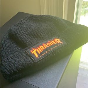 THRASHER Black Beanie